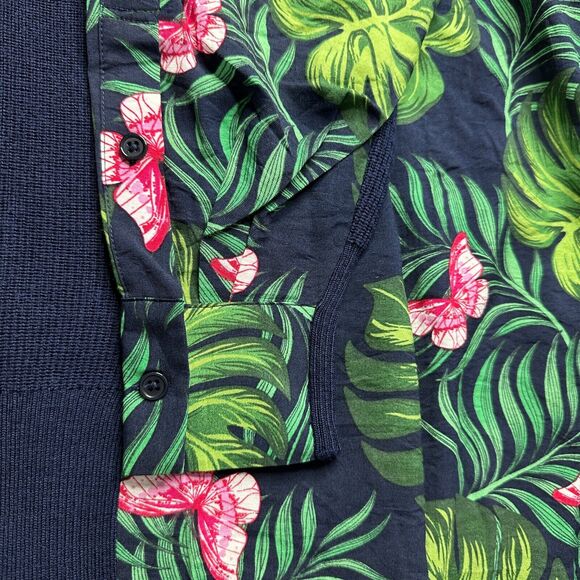 Sandrine Rose French Worker Floral Wool Blend Sweater Blue Women Medium NWT - Picture 9 of 11